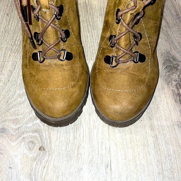 Chunky Platform Combat boots green - Picture 3 of 9